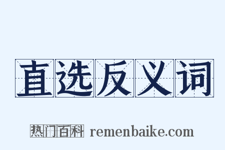 直选反义词是什么意思的图片